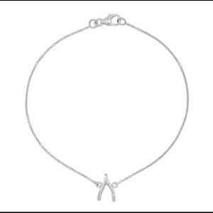 Jennifer Meyer White Gold Wishbone bracelet